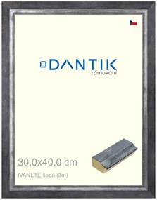 DANTIK rám na obraz 30x40 | IVANETE šedá (Plexi Čiré)