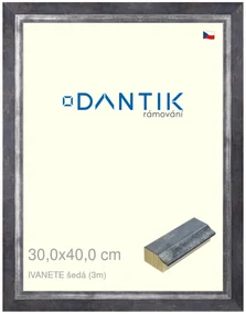DANTIK rám na obraz 30x40 | IVANETE šedá (Plexi Čiré)