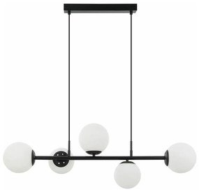 Luster na lanku MADDIE 5xE14/5W/230V čierny