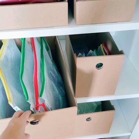 KARTON PAK Úložné boxy na oblečenie, organizéry do skrine EKO KARTON 27x40x21 - zásuvka