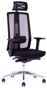 SEGO Kancelárska stolička SPIRIT BLACK & WHITE čalúnenie BASIC čierna