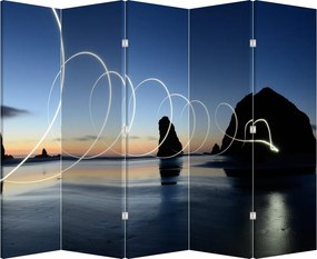Paraván - Pláž pri západe (210x170 cm)
