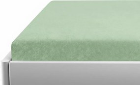 Froté plachta do detskej postieľky zelená 60x120 cm