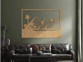 drevko Obraz Pyramídy v Gíze Rozmer obrazu: 47,5 x 65 cm, Farba dekorácie: Čierna
