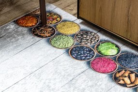 Protišmykový koberec / behúň ANDRE 33200 strieborný / béžový