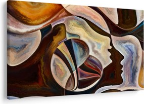 Obraz - Abstrakcia hláv (90x60 cm)