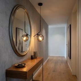 Brilagi - Luster na lanku DIOR 1xE27/60W/230V čierna/dymová sivá
