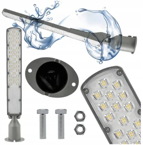 Germina LED pouličná lampa / lampáš HERMETIC 100W sivá 10000lm 5000K