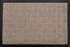 Rohožka 40x60 cm, béžová s čiernymi okrajmi%