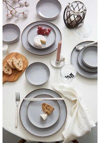Jedálenská súprava 24 ks sivá/porcelán