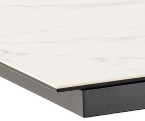 Jídelní rozkládací stůl Heaven 200/240 cm bílý mramor/černý