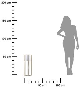 Kvetináč na stojane LOFT II 55 cm zlatý/biely
