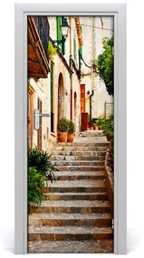 Fototapeta samolepiace dvere španielsko uličky 75x205 cm