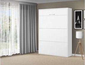Nabytekmorava Sklápacia posteľ VS 1054 P - 200x160 cm A nosnosť postele: štandardná nosnosť, farba lamina: buk/biele dvere