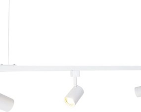 Moderný 1-fázový závesný koľajnicový systém s 5 reflektormi biely - Jeana