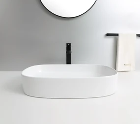 Erga Luella, umývadlo na dosku 610x375x120 mm, biela lesklá, ERG-V03-9612-WH