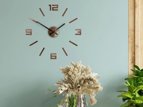 Nástěnné samolepící hodiny Arabic 50 cm měděné