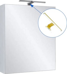 Comodo Zrkadlová skrinka Ticino 50 ZS LED-G s osvetlením Any LED 30 G, zlatá