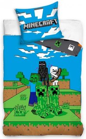 TipTrade Bavlnené obliečky 140x200 + 70x90 cm - Minecraft Mob monster