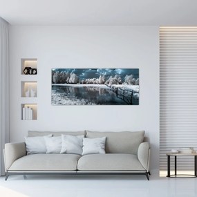 Obraz - Zamrznutá krajina (120x50 cm)