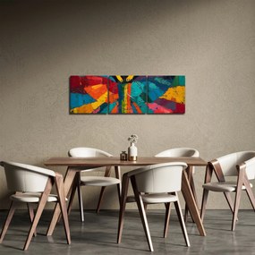 Obraz - Maľovaný anjel (s hodinami) (90x30 cm)