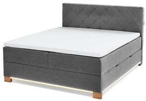 Sivá boxspring posteľ s úložným priestorom 180x200 cm Messina – Meise Möbel