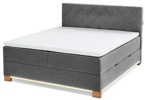 Sivá boxspring posteľ s úložným priestorom 180x200 cm Messina – Meise Möbel