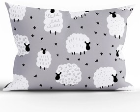 Bavlnená obliečka na vankúš Renforcé 40 x 60 cm - Ovečky