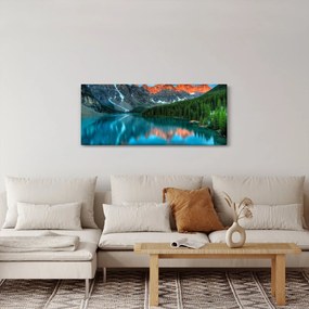 Obraz tyrkysového jazera (120x50 cm)