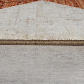 Flair Rugs, Kusový koberec Cooper Bradley Geo Red, 80x150, hnedá, obývacia izba