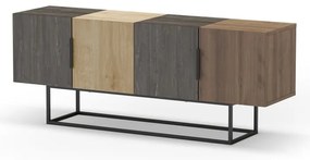 TV stolík v dekore duba v hnedo-prírodnej farbe 140x55 cm Titan – Marckeric