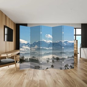 Paraván - Zasnežené hory (210x170 cm)