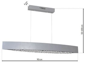 Závesné LED svietidlo Bocca, 1x LED 24w, 4000k, s