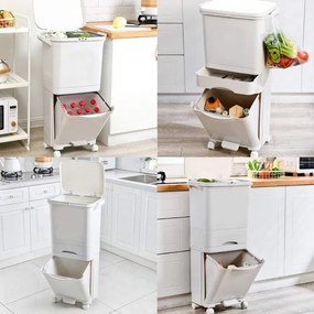 Odpadkový kôš NARDAN 42 l biely