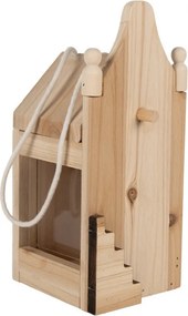 Bird Feeder House 10x11x23 Cm Brown Wood - 10.0 cm