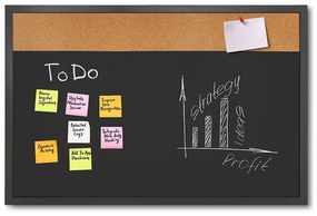 Combi Board blackboard / korok 60 × 90 cm, čierna