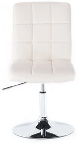 LuxuryForm DESIGN Stolička TOLEDO na striebornom tanieri - biela