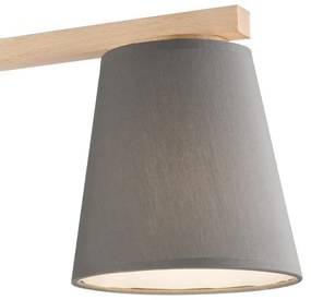 Prisadený luster ELLIE 3xE27/60W/230V šedá/buk