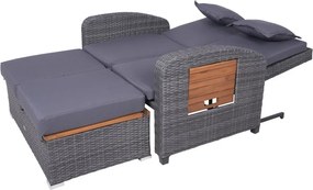 Sivá záhradná pohovka z umelého ratanu Bari – Garden Pleasure