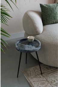 Okrúhly odkladací stolík s mramorovou doskou ø 33 cm Karrara – White Label