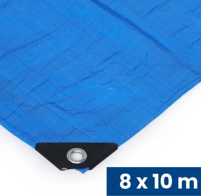 Univerzálna krycia plachta s očkami, PE, 100 g/m2, 8 x 10 m