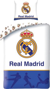 Bavlnené posteľné obliečky Real Madrid CF – Biely balet