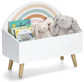Úložný box na hračky, truhlica na nožičkách RAINBOW