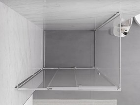 Mexen Exo, posuvná sprchová kabína, dvere 85 cm + bočná stena 80 cm, transparentné sklo, chróm, 8153-085-080-01-00