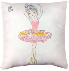 Jerry Fabrics Detský vankúšik s potlačou - Balerína | 40 x 40 cm