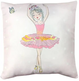 Jerry Fabrics Detský vankúšik s potlačou - Balerína | 40 x 40 cm