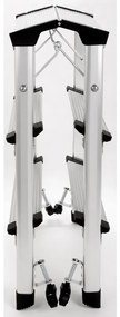 Hliníkové obojstranné skladacie mobilné schodíky, 2x3 stupne, výška 680 mm