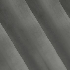 Šedý zatemňovací záves s aplikáciou v hornej časti 140x250 cm