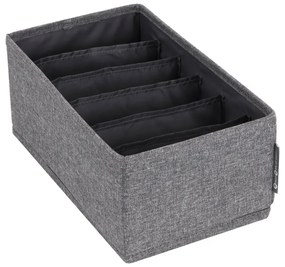 Sivý organizér do zásuvky s priehradkami Bigso Box of Sweden Drawer, 16,5 x 11 cm