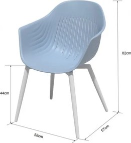 MI Záhradná stolička BALLENA modrá